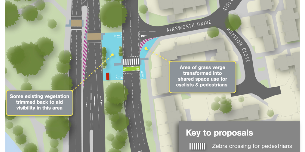 New crossings to make Queens Drive and Meadows Way safer